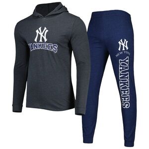 Concepts Sport New York Yankees Navy/Charcoal Meter Hoodie & Joggers Set Sz. L